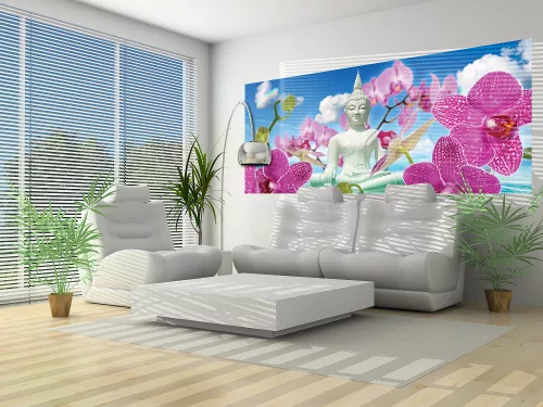 Buddha poszter, fotótapéta (250 x 104 cm)
