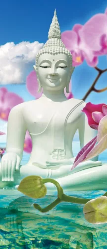 Buddha poszter, fotótapéta (91 x 211 cm)