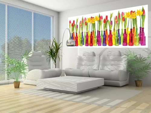 Virágok poszter, fotótapéta (250 x 104 cm)