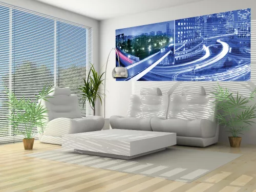 Párizs éjszaka poszter, fotótapéta (250 cm x 104 xm)