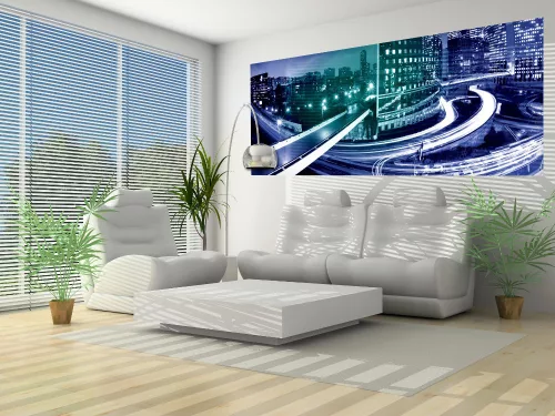 Párizs éjszaka poszter, fotótapéta (250 x 104 cm)