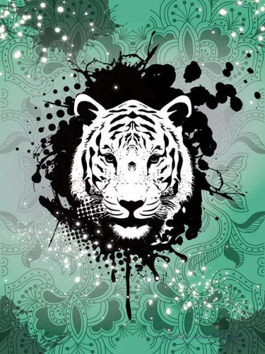 Tigris vlies poszter, fotótapéta (206 x 275 cm)
