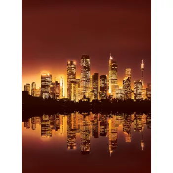   Night City Light poszter, fotótapéta, Vlies (184x254 cm, álló)