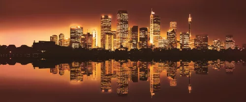 Night City Light poszter, fotótapéta (250 cm x 104 xm)