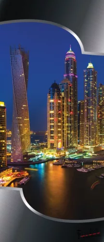 Dubai öntapadós poszter, fotótapéta (91 x 211 cm)