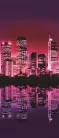 Night City Light poszter, fotótapéta (91 x 211 cm)
