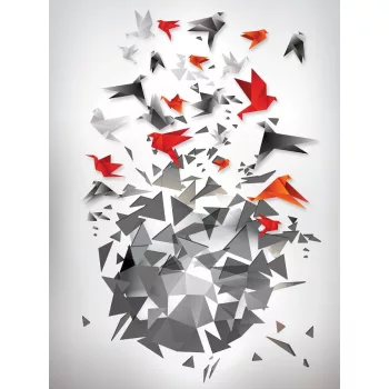 Origami poszter, fotótapéta, Vlies (184x254 cm, álló)