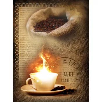 Kávé poszter, fotótapéta, Vlies (184x254 cm, álló)
