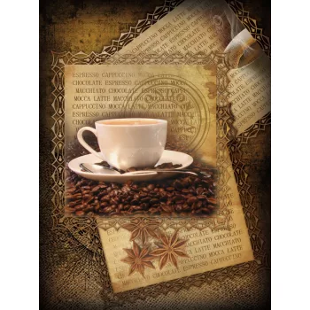 Kávé poszter, fotótapéta, Vlies (206x275 cm, álló)