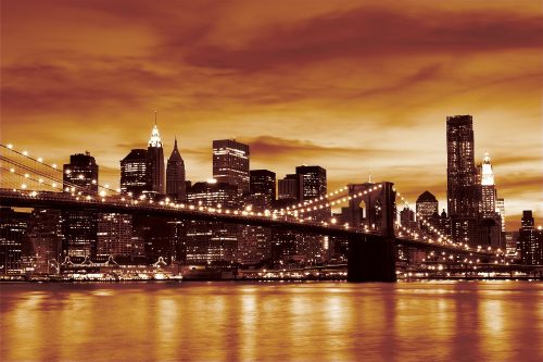 Brooklyn Bridge  poszter, fotótapéta, Vlies (104 x 70,5 cm)