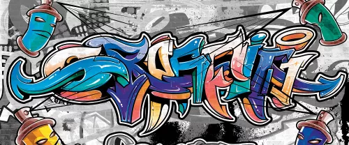 Graffiti poszter, fotótapéta (250 cm x 104 xm)