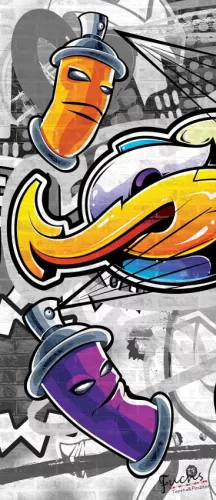 Graffiti öntapadós poszter, fotótapéta (91 x 211 cm)