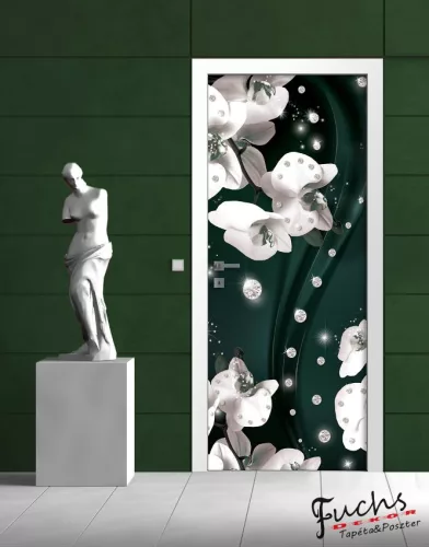 Virág minta öntapadós poszter, fotótapéta (91 x 211 cm)