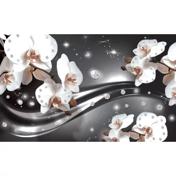Orchidea gyémántokkal poszter, fotótapéta