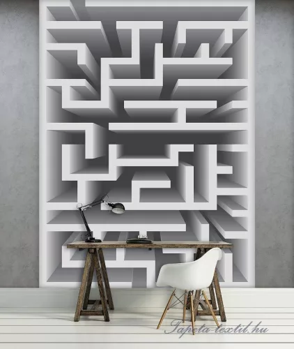 3D labirintus vlies poszter, fotótapéta (206 x 275 cm)