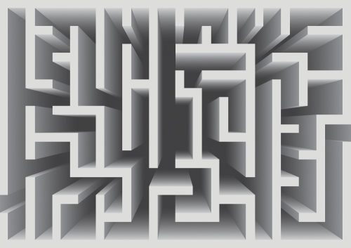 Labirintus poszter, fotótapéta, Vlies (416 x 254 cm)