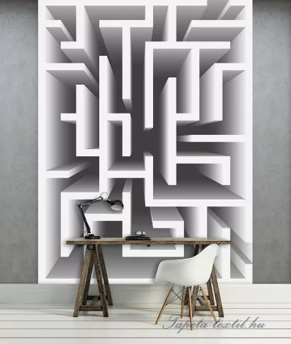3D labirintus vlies poszter, fotótapéta (206 x 275 cm)