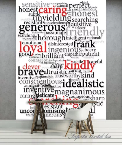 Text vlies poszter, fotótapéta (206 x 275 cm)