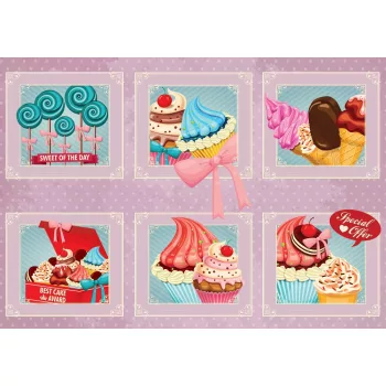 Édességek poszter, fotótapéta