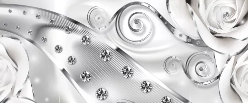 Absztrakt virág minta poszter, fotótapéta (250 cm x 104 xm)