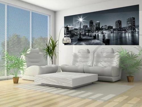 Boston éjszaka poszter, fotótapéta (250 x 104 cm)