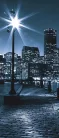 Boston éjszaka poszter, fotótapéta (91 x 211 cm)