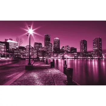 Boston éjszaka poszter, fotótapéta