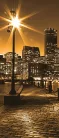 Boston éjszaka poszter, fotótapéta (91 x 211 cm)