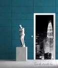 Petronas-ikertorony az éjszakában, Kuala Lumpur poszter, fotótapéta (91 x 211 cm)