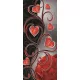 Szivek poszter, fotótapéta (91 x 211 cm)