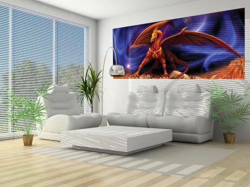 Sárkány poszter, fotótapéta (250 x 104 cm)