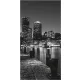 Fekete-fehér Boston városkép poszter, fotótapéta (91 x 211 cm)