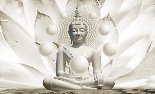 Buddha  poszter, fotótapéta, Vlies (104 x 70,5 cm)