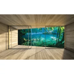 Erdei tó poszter, fotótapéta (208 x 146 cm)
