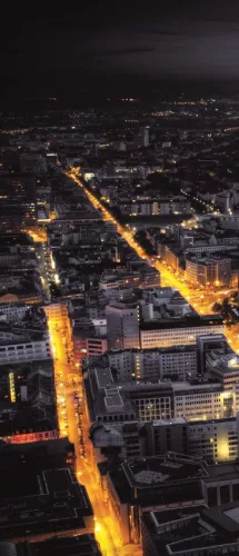 View City Aerial of Frankfurt poszter, fotótapéta (91 x 211 cm)