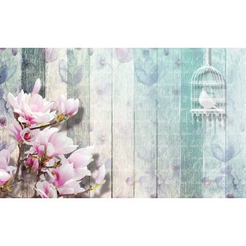 Virág minta poszter, fotótapéta, Vlies (104 x 70,5 cm)