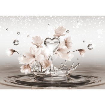 Virág minta poszter, fotótapéta, Vlies (104 x 70,5 cm)