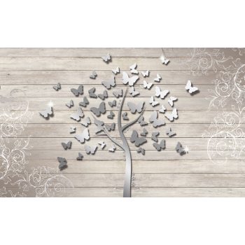 Pillangós fa poszter, fotótapéta, Vlies (104 x 70,5 cm)