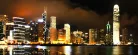 Hongkong éjszaka poszter, fotótapéta (250 x 104 cm)