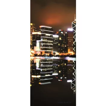 Hongkong éjszaka poszter, fotótapéta (91 x 211 cm)