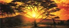 African Sunset poszter, fotótapéta (250 x 104 cm)
