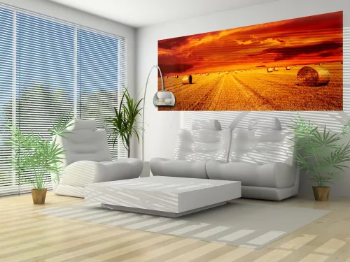 Szalmabála poszter, fotótapéta (250 cm x 104 xm)