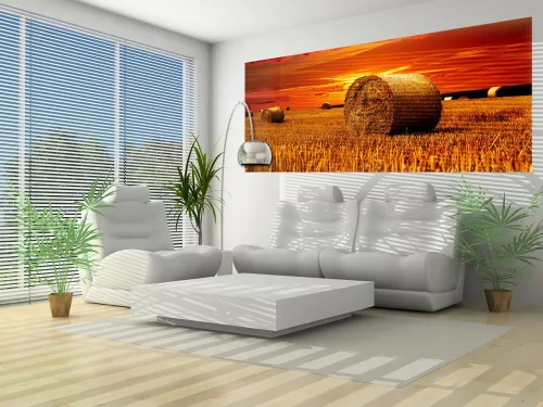 Szalmabála poszter, fotótapéta (250 cm x 104 xm)