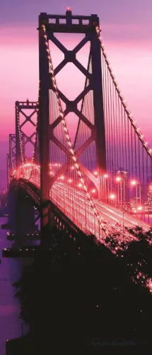 Oakland Bay Bridge poszter, fotótapéta (91 x 211 cm)