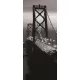 Oakland Bay Bridge éjszaka poszter, fotótapéta (91 x 211 cm)