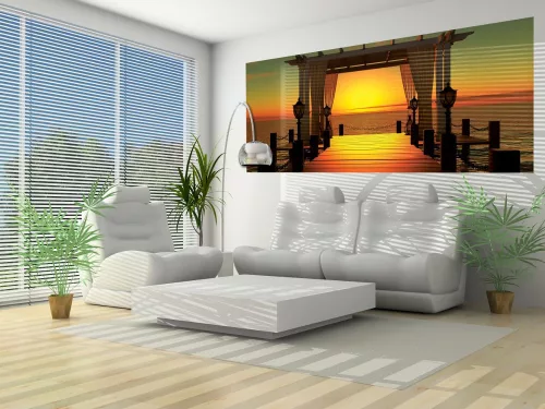 Naplemente poszter, fotótapéta (250 x 104 cm)