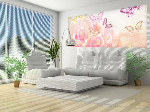 Virágok poszter, fotótapéta (250 cm x 104 xm)