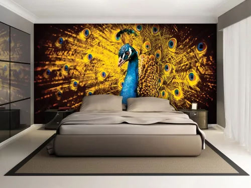 Páva poszter, fotótapéta (152,5 x 104 cm)