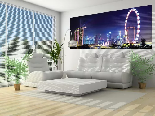 Szingapúr poszter, fotótapéta (250 cm x 104 xm)