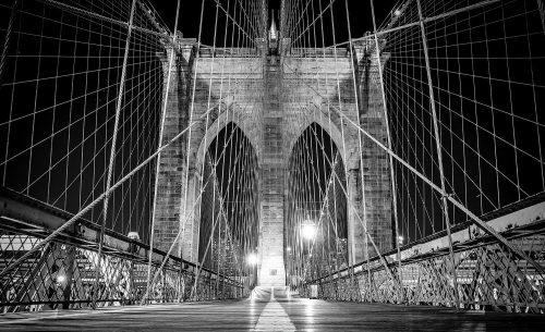 Brooklyn Bridge  poszter, fotótapéta, Vlies (104 x 70,5 cm)